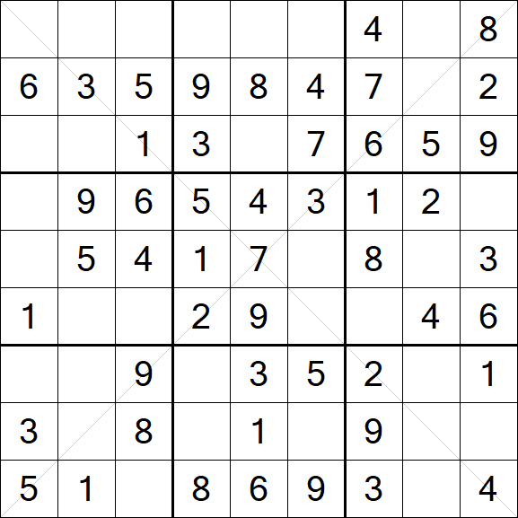Sudoku X - Fácil