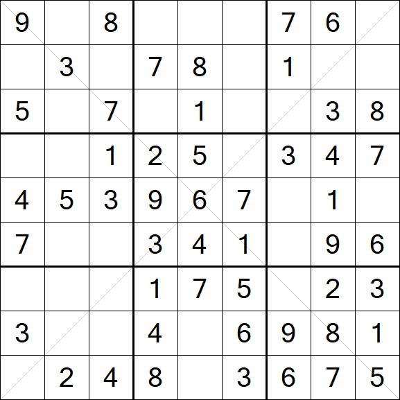 Sudoku X - Easy