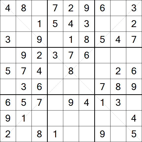 Sudoku X - Easy