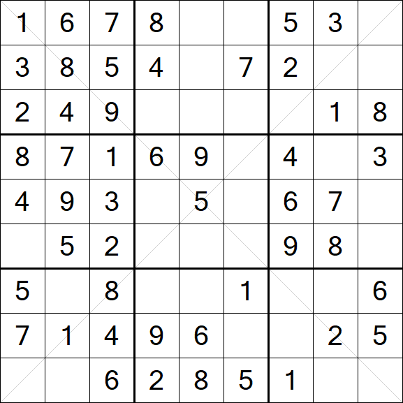 Sudoku X - Einfach