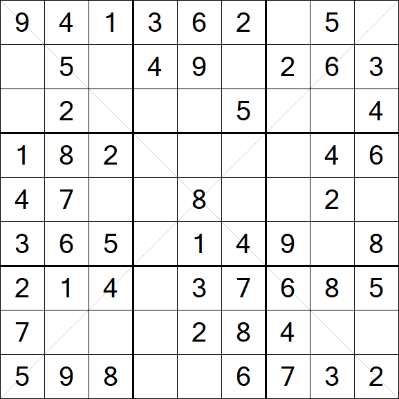 Sudoku X - Easy