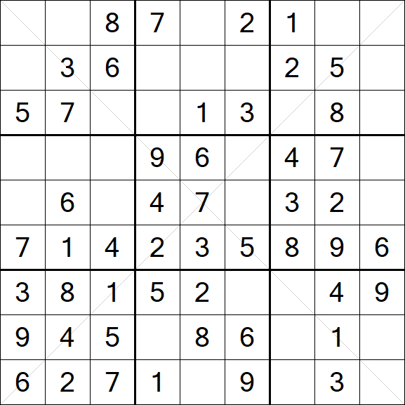 Sudoku X - Easy