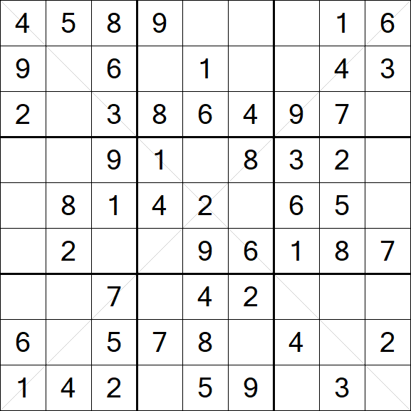 Sudoku X - Easy