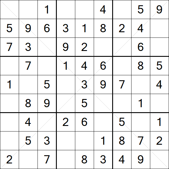 Sudoku X - Easy