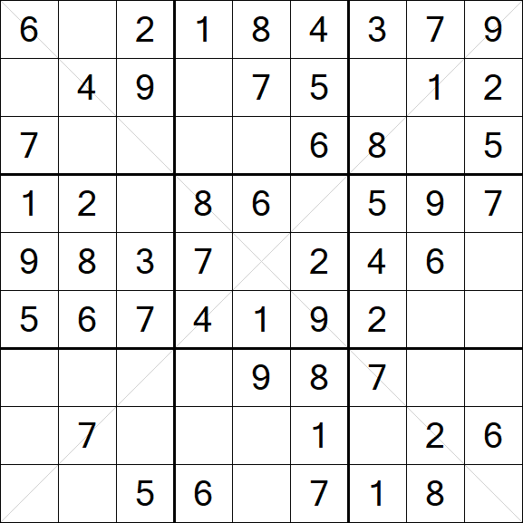 Sudoku X - Easy