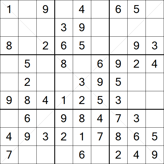 Sudoku X - Easy