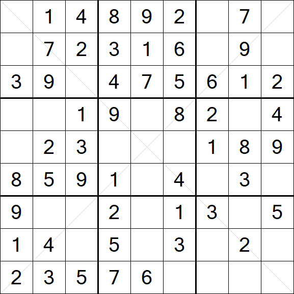 Sudoku X - Easy
