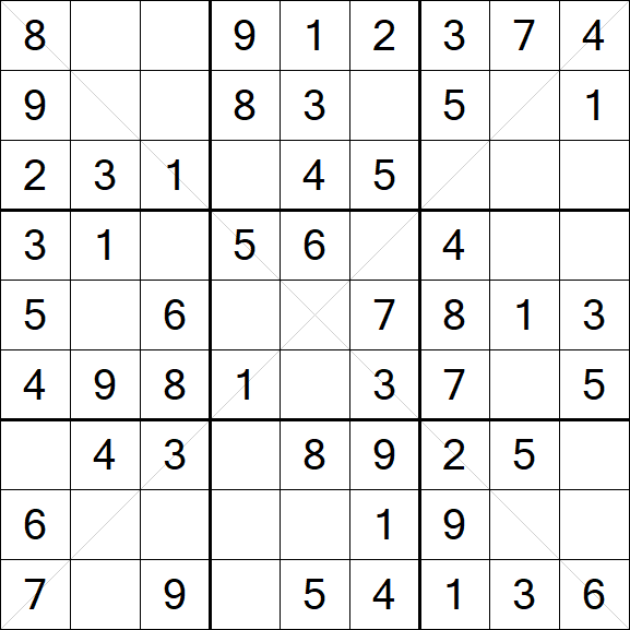 Sudoku X - Einfach