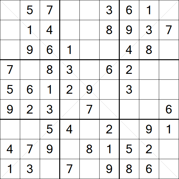 Sudoku X - Easy