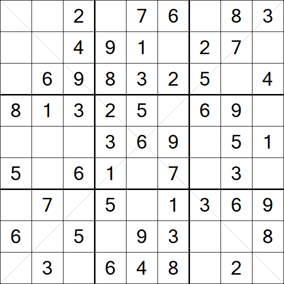 Sudoku X - Easy