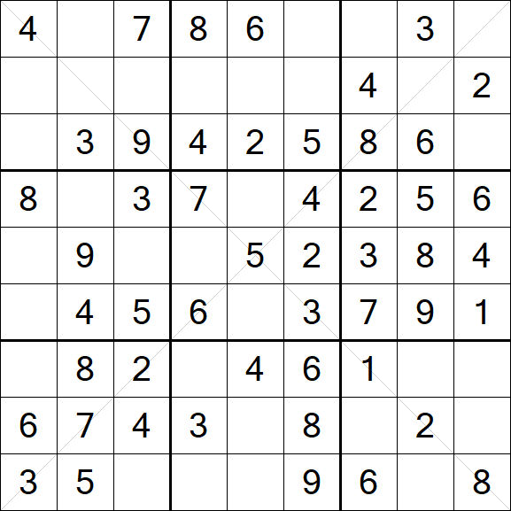 Sudoku X - Einfach
