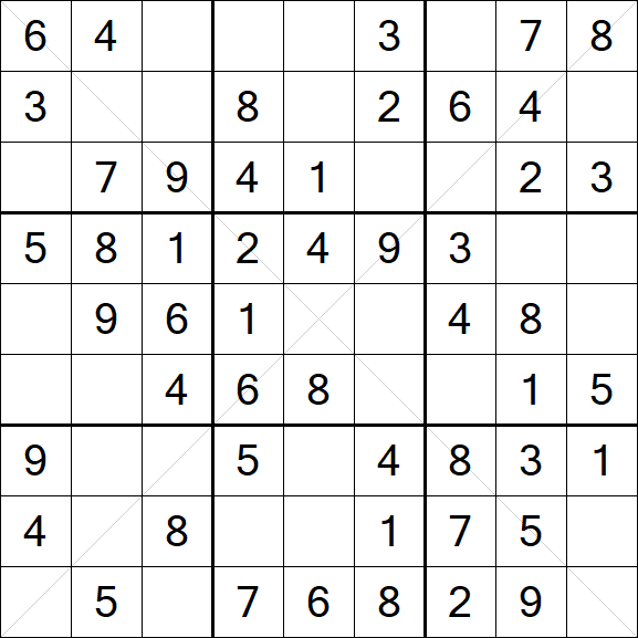 Sudoku X - Easy