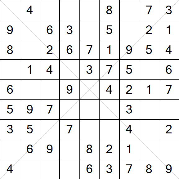 Sudoku X - Easy