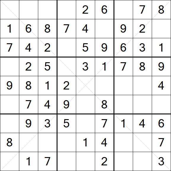 Sudoku X - Einfach