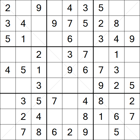 Sudoku X - Einfach