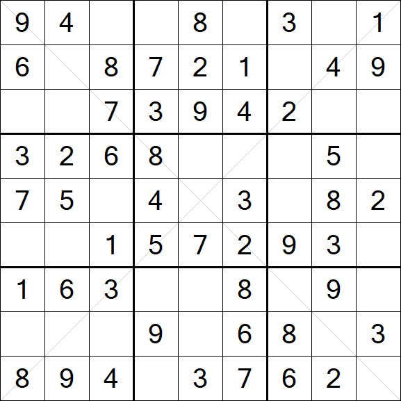 Sudoku X - Simple
