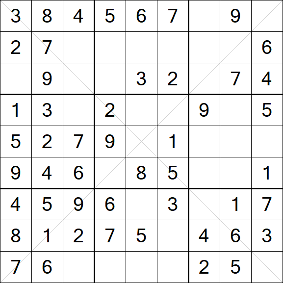 Sudoku X - Simple