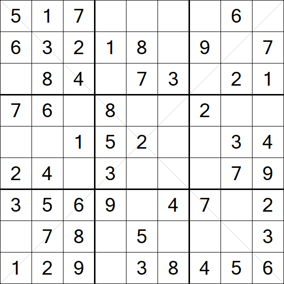 Sudoku X - Simple
