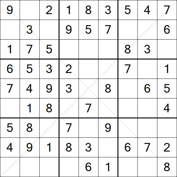 Sudoku X - Easy