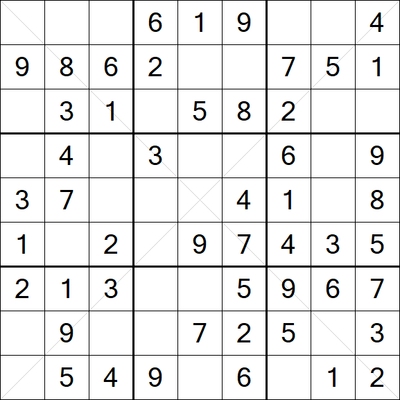 Sudoku X - Einfach