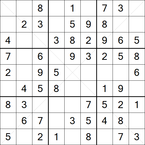 Sudoku X - Einfach