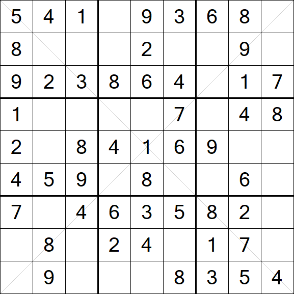 Sudoku X - Einfach