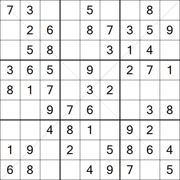 Sudoku X - Einfach