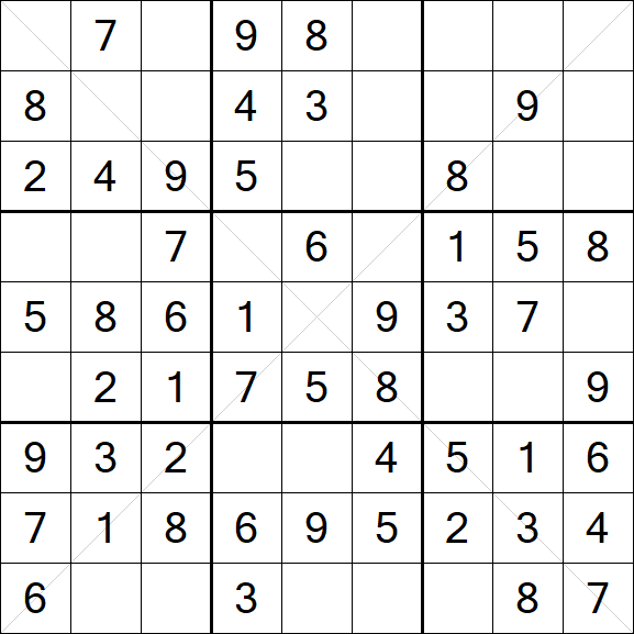 Sudoku X - Easy