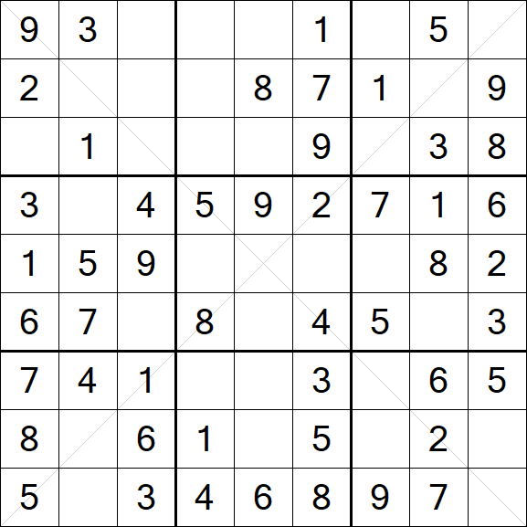 Sudoku X - Einfach
