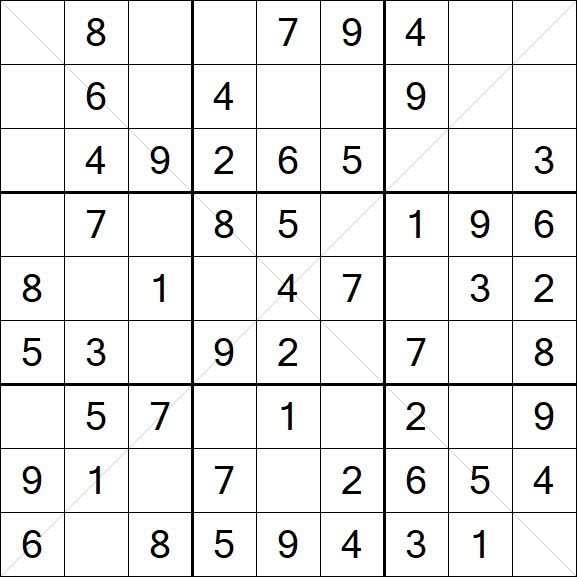 Sudoku X - Einfach