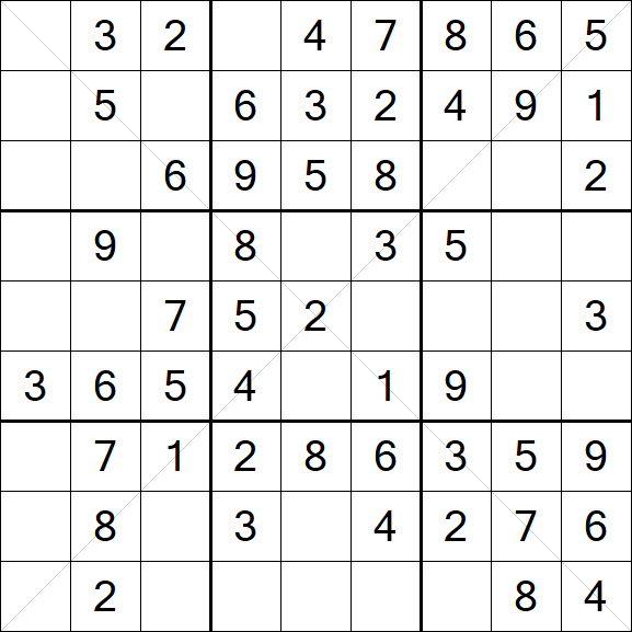 Sudoku X - Einfach