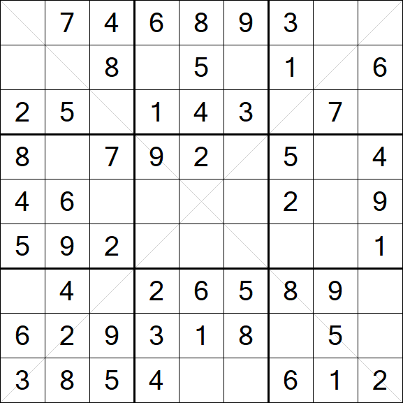 Sudoku X - Fácil