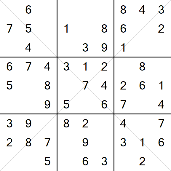Sudoku X - Fácil