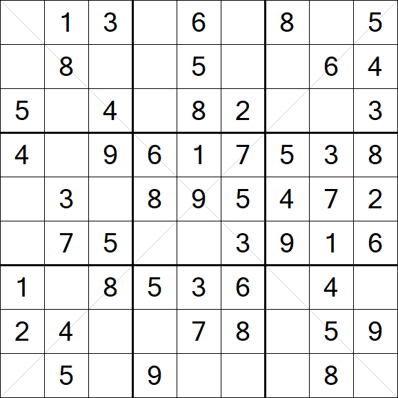 Sudoku X - Fácil