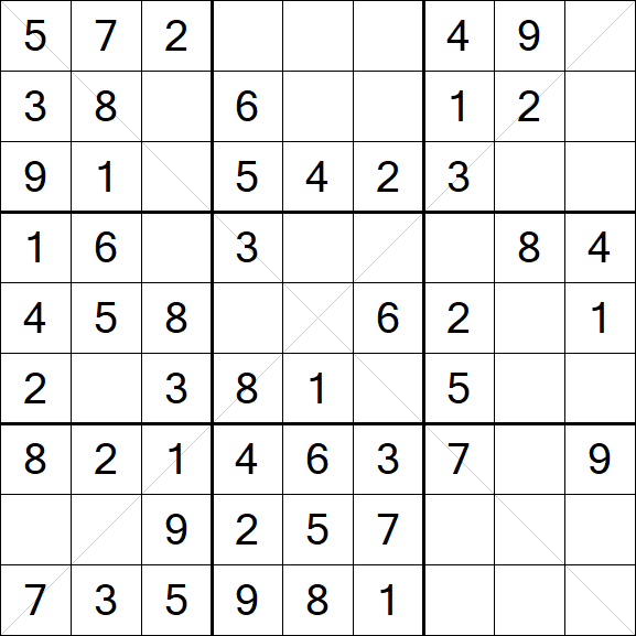 Sudoku X - Fácil