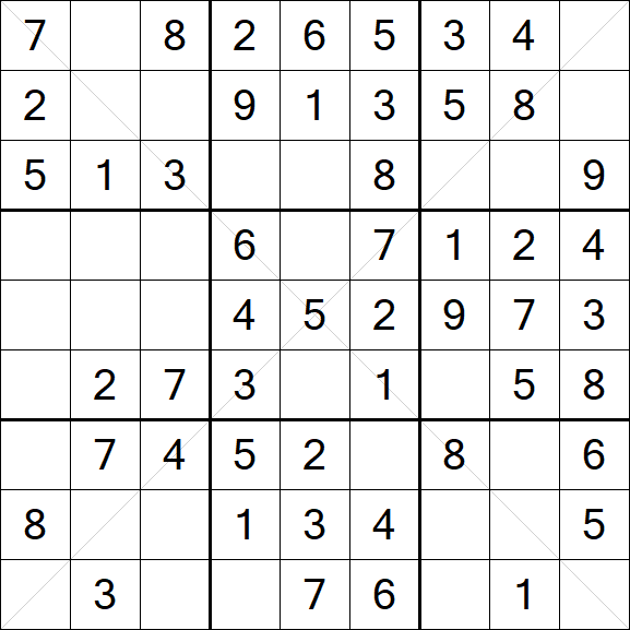Sudoku X - Easy