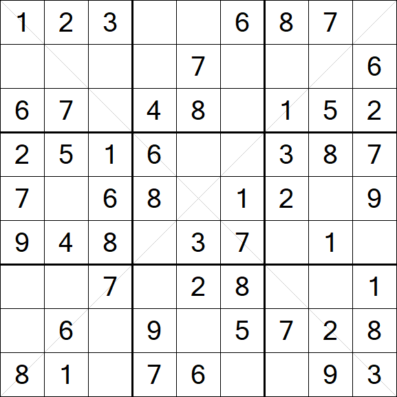 Sudoku X - Fácil