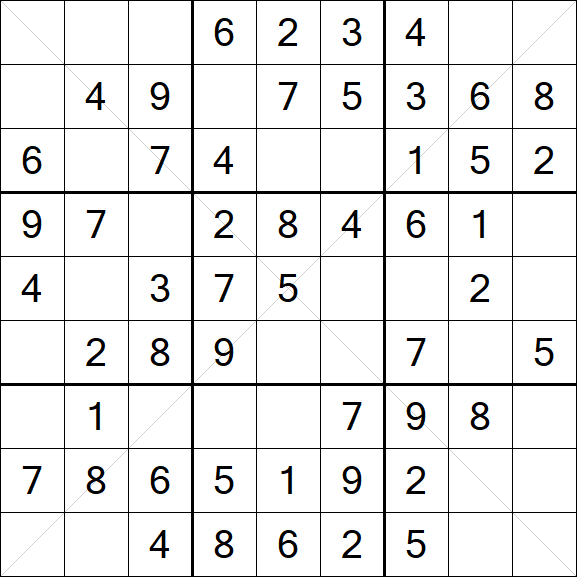 Sudoku X - Fácil