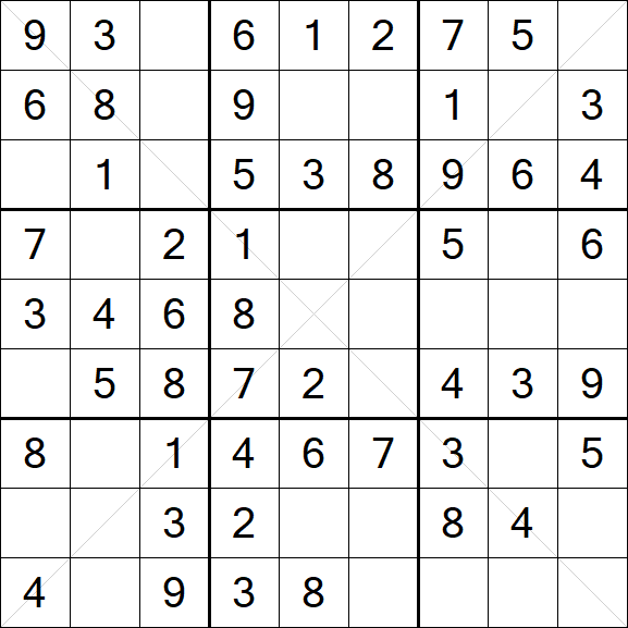 Sudoku X - Fácil