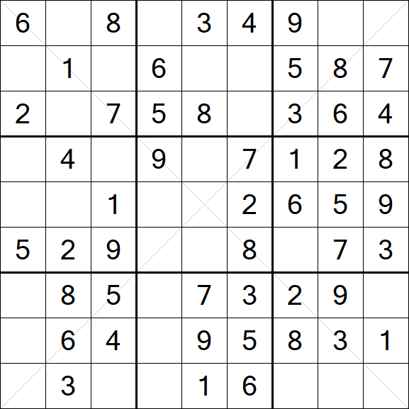 Sudoku X - Fácil