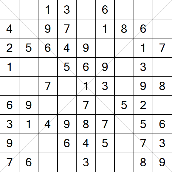 Sudoku X - Fácil