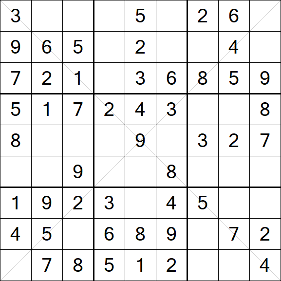 Sudoku X - Fácil