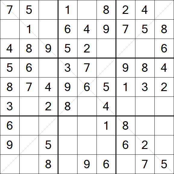 Sudoku X - Fácil
