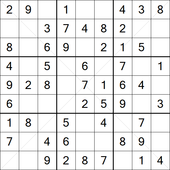 Sudoku X - Fácil
