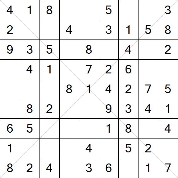 Sudoku X - Fácil