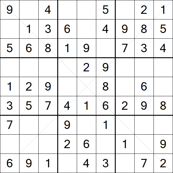 Sudoku X - Fácil