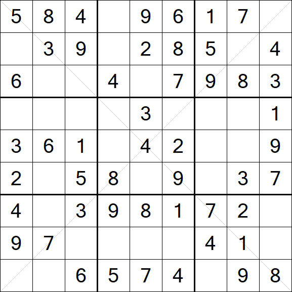 Sudoku X - Fácil