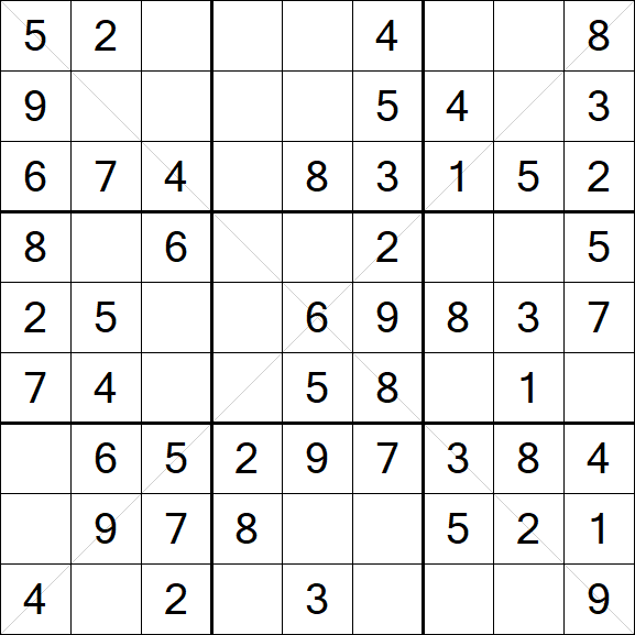 Sudoku X - Fácil