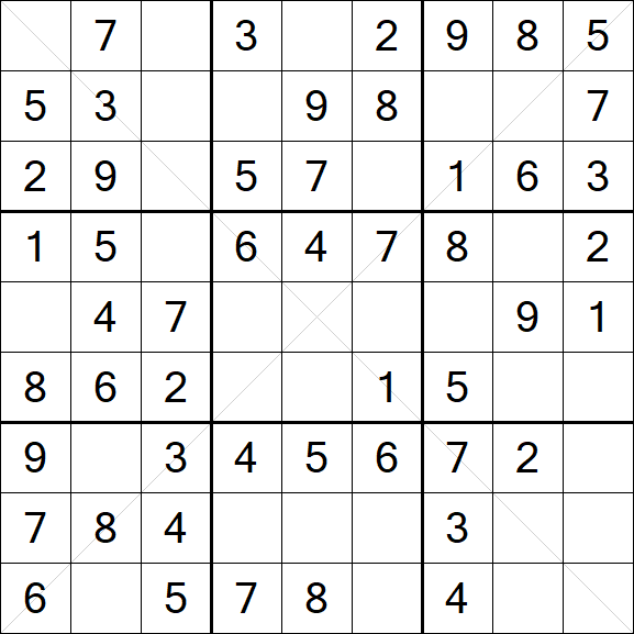 Sudoku X - Fácil