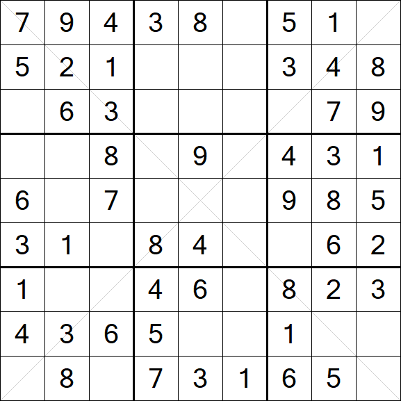 Sudoku X - Fácil